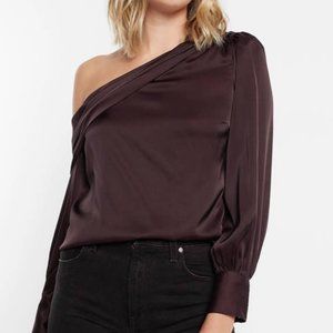 Satin Off The Shoulder Draped Top